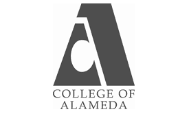 Logo of College of Alameda featuring a large stylized letter A with a lowercase “c” inside, and the words College of Alameda below—inspiration for custom WordPress website designs reflecting academic excellence.